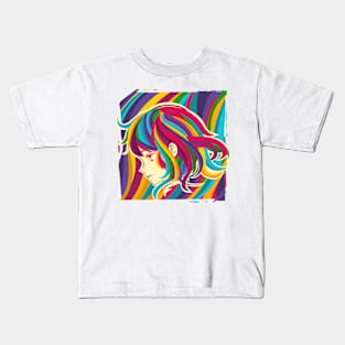 colorful girl #2 Kids T-Shirt